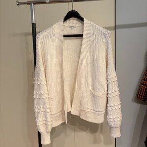 Madewell Bobble Cream Cardigan Sweater, Size Large